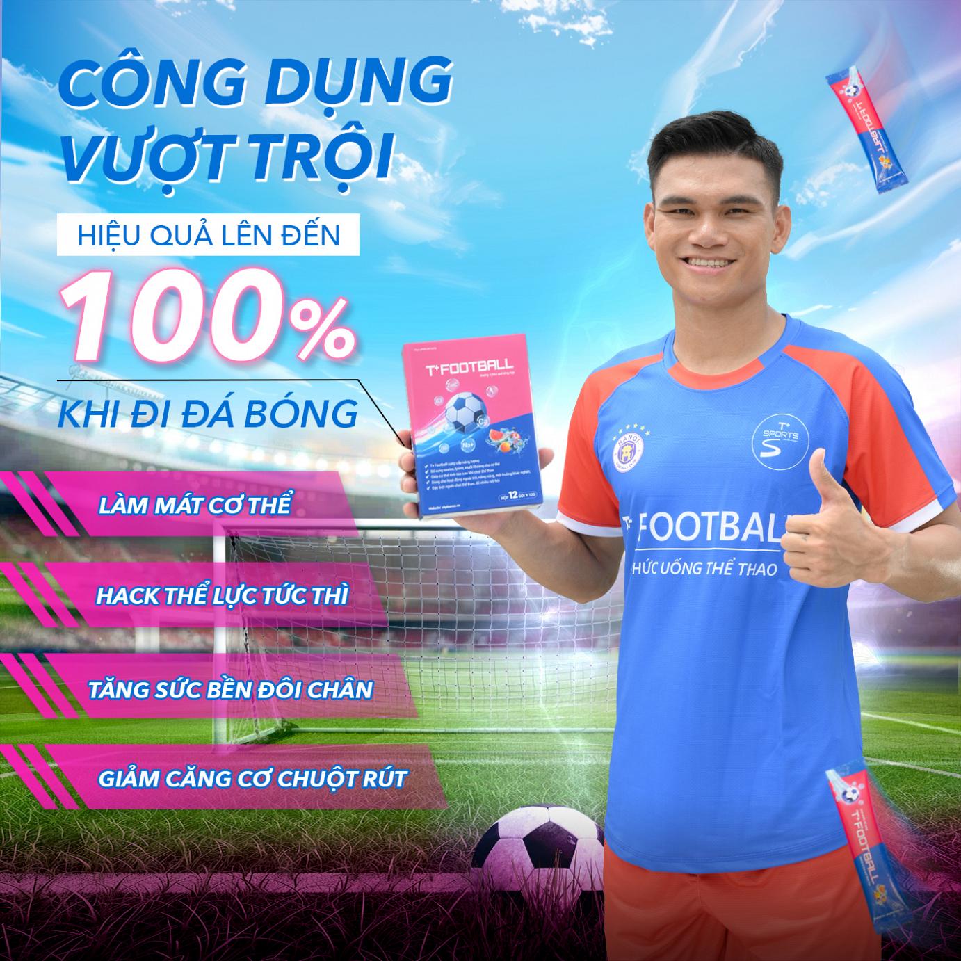 T+Football Hộp 12 Gói - Thực phẩm cho người chơi bóng đá bổ sung năng lượng bù nước bù khoáng bù điện giải tăng sức đề kháng bồi bổ cơ thể